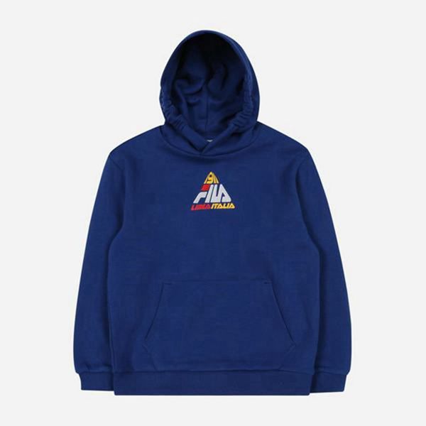 Fila Triangle L/S Boy's Hoodies - Navy,NZ 764-95714